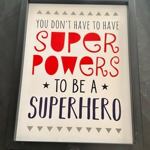 Boy Superhero Framed Pictures